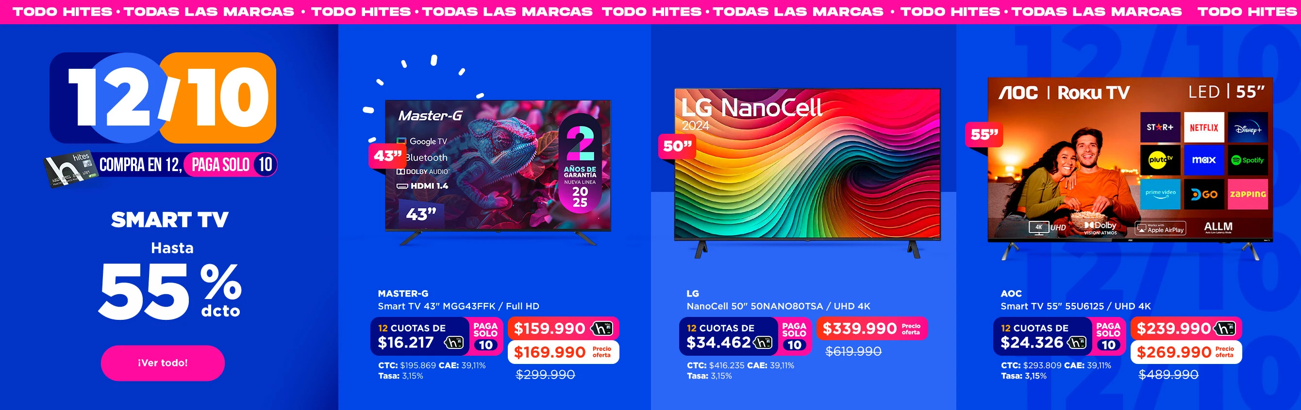 smart tv hasta 55% de descuento