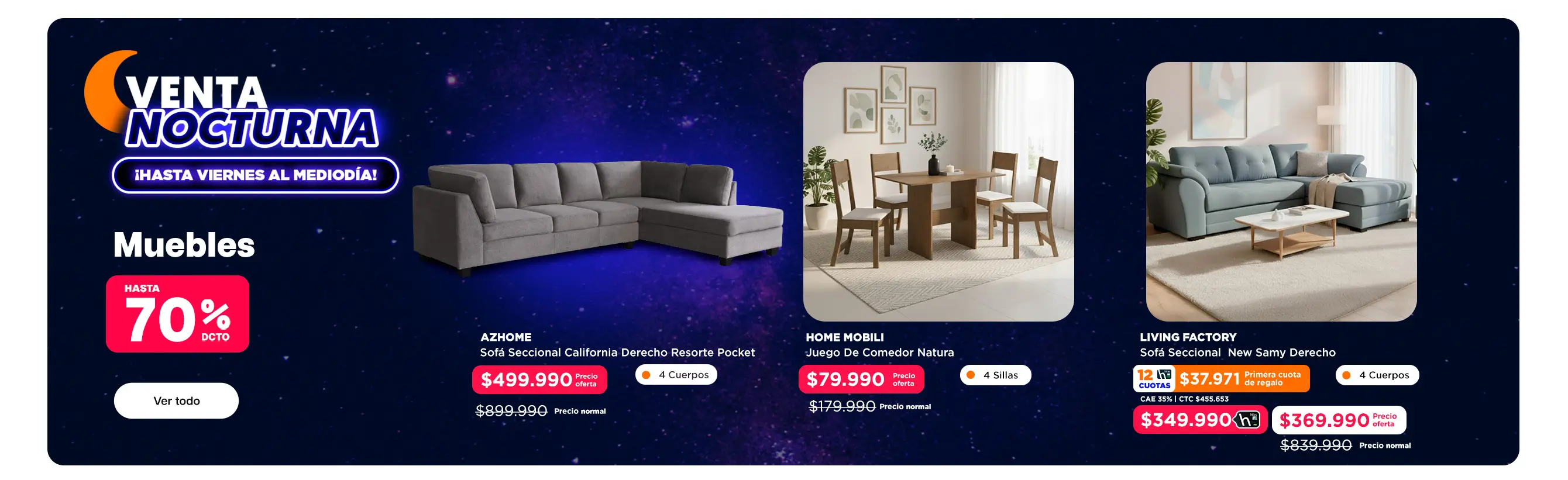 Venta Nocturna - Muebles