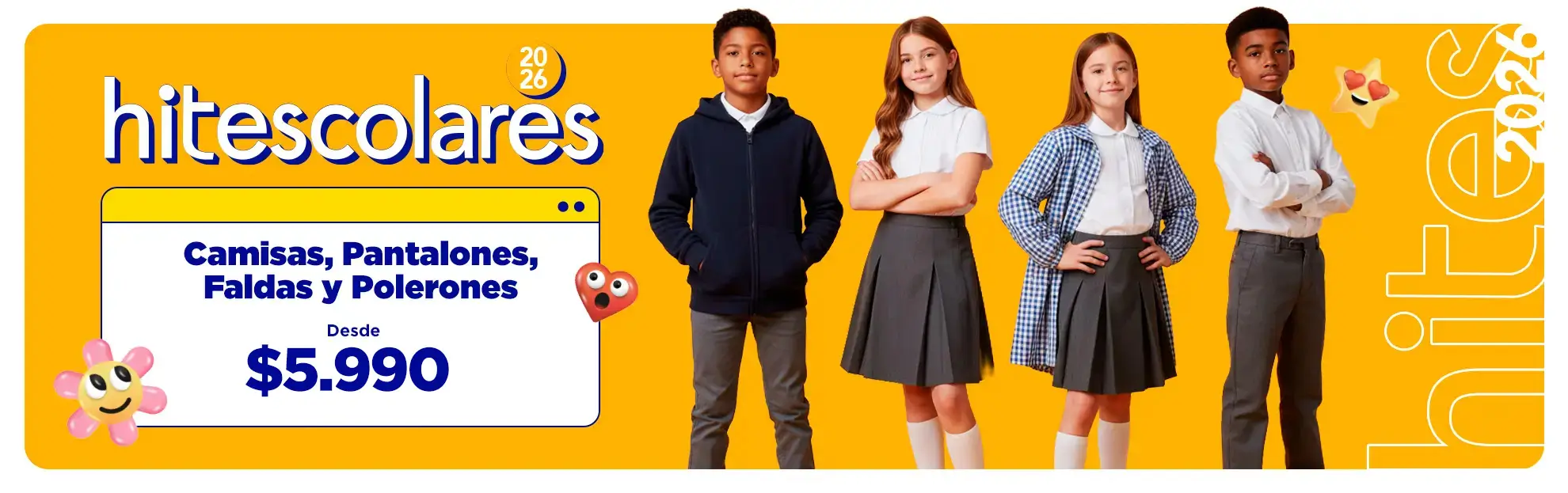 Camisas, Faldas, Pantalones y Polerones