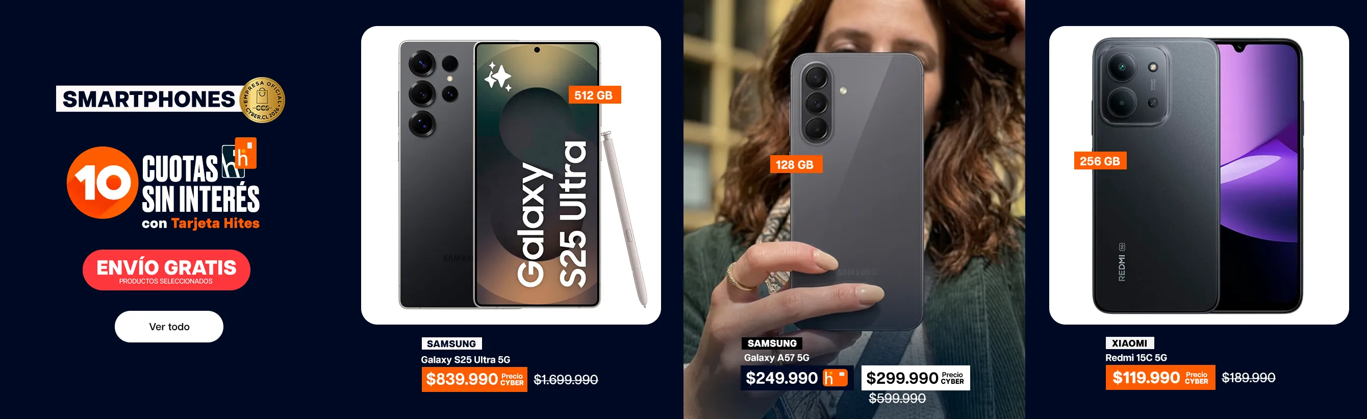 ofertas Cyber - Smartphones