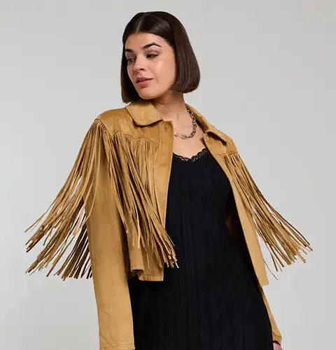 Chaqueta Western Con Flecos