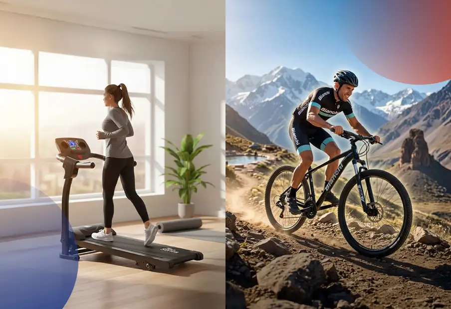 Bicicletas y máquinas de ejercicio