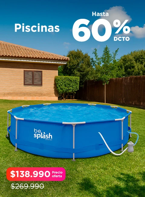 Piscinas	Hasta 60% Dcto