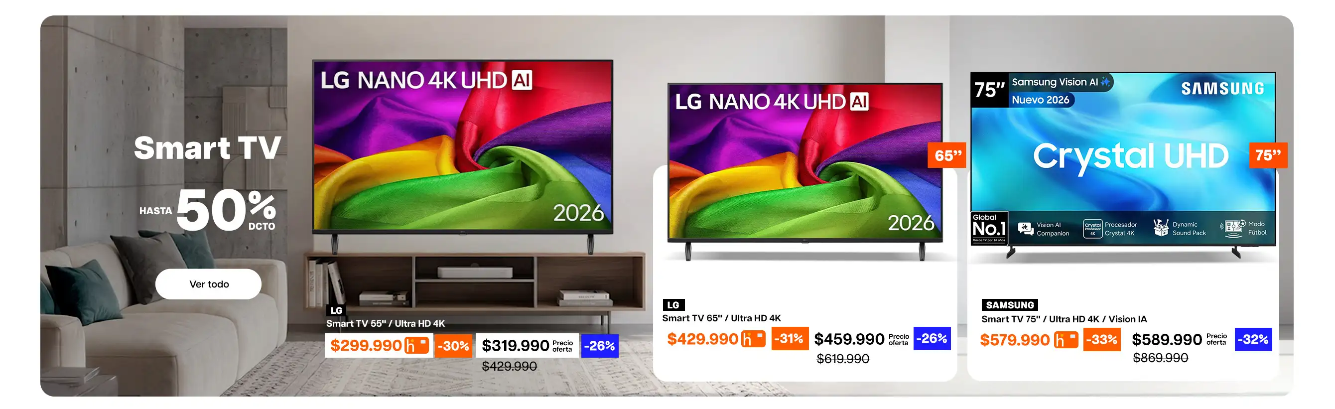GENERICO - Smart TV Hasta 50% dcto