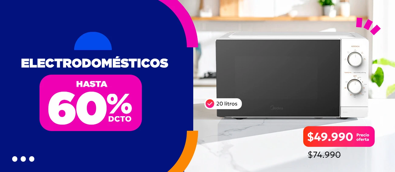 ELECTRODOMESTICOS	Hasta 60% dscto