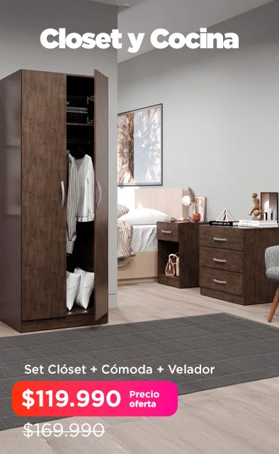 Closet y Cocina hasta 75% dcto