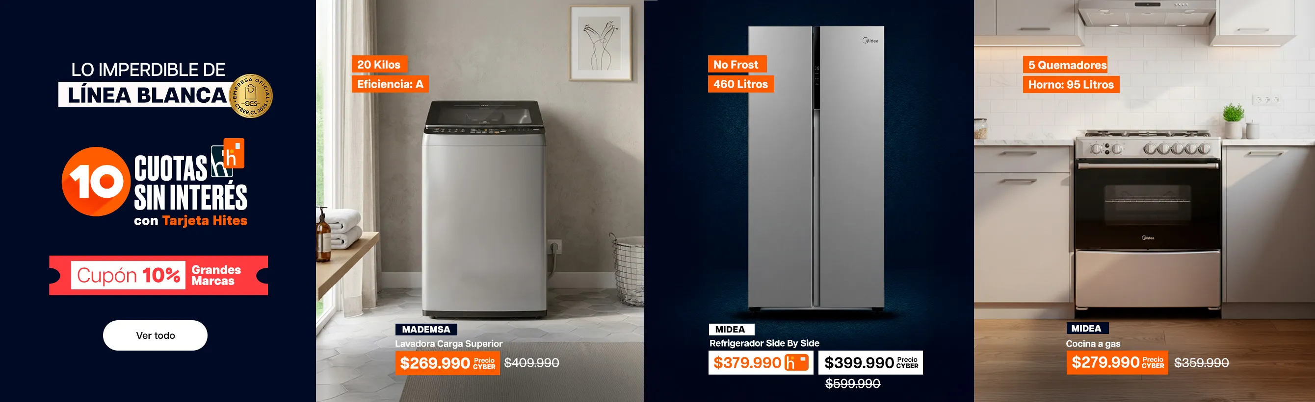 ofertas Cyber - Línea blanca