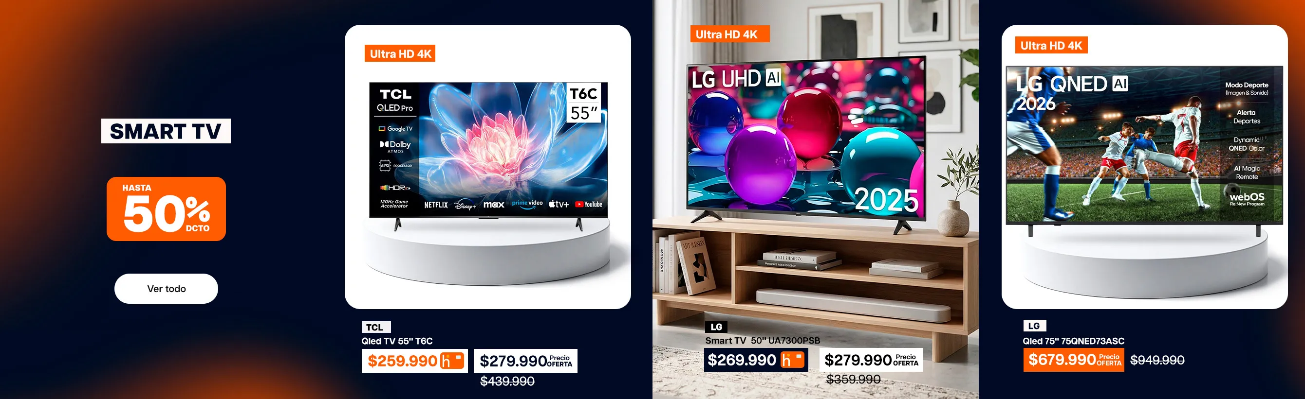 ofertas revancha - smart tv
