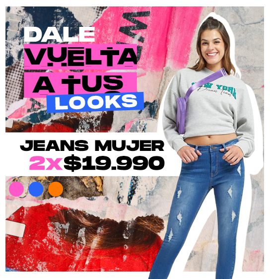 Jeans mujer 2x$19.990