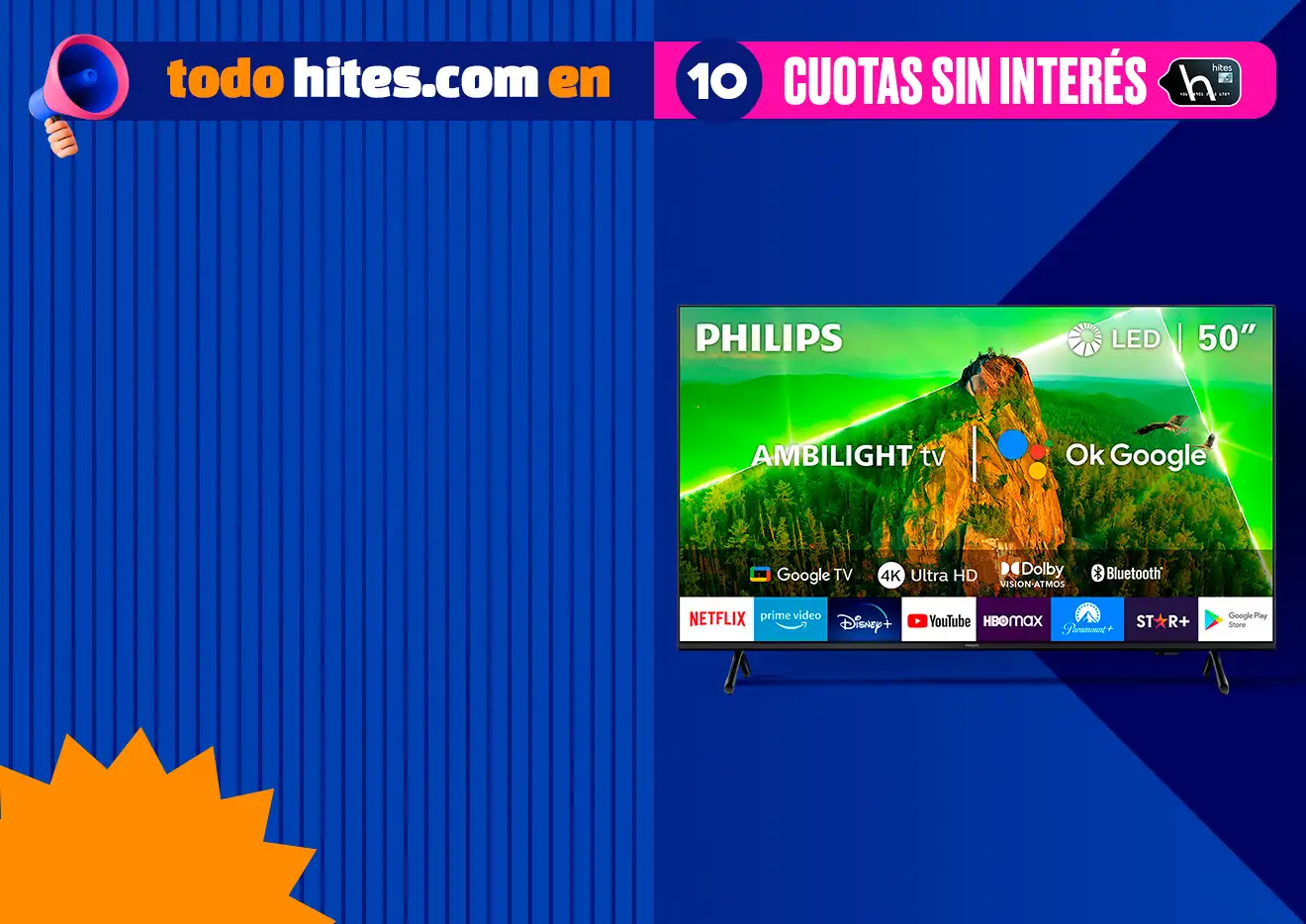 Smart TV Philips 50' 50PUD7908