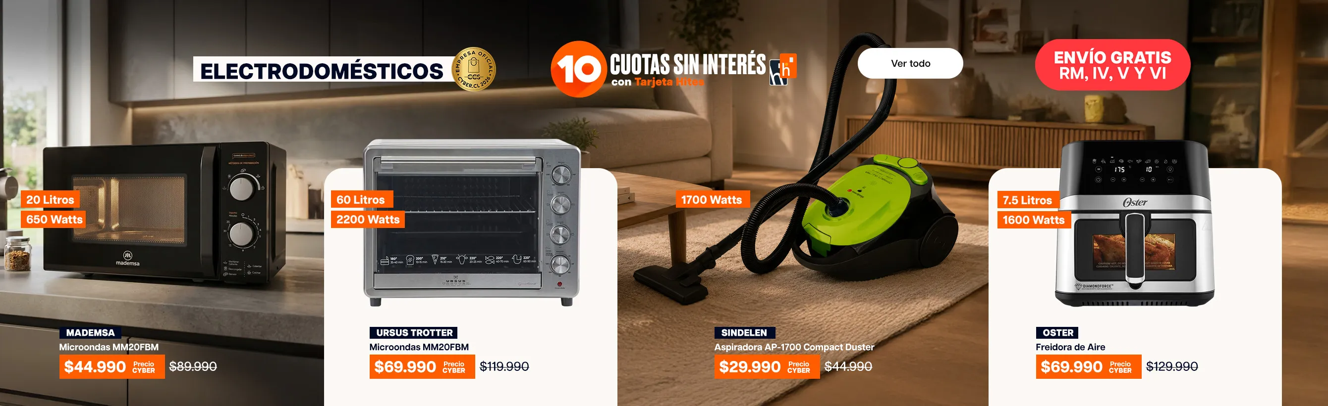 ofertas Cyber - Electrodomésticos