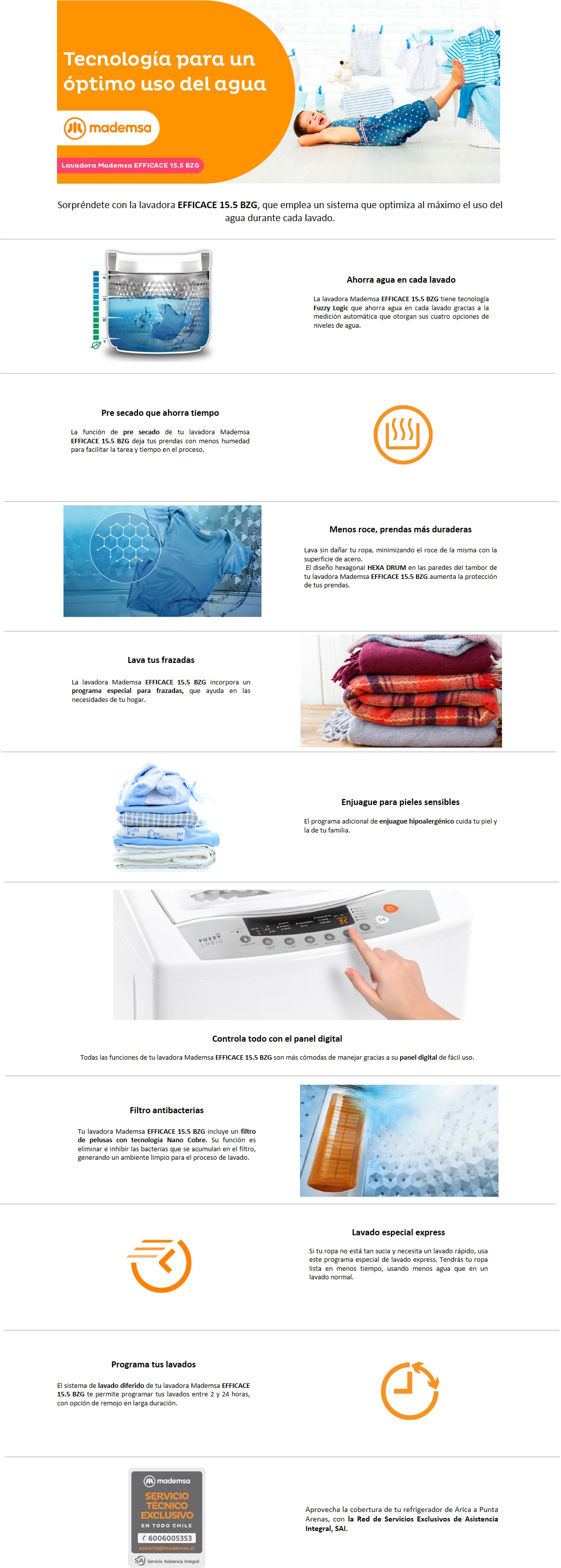 LAVADORA MADEMSA EFFICACE