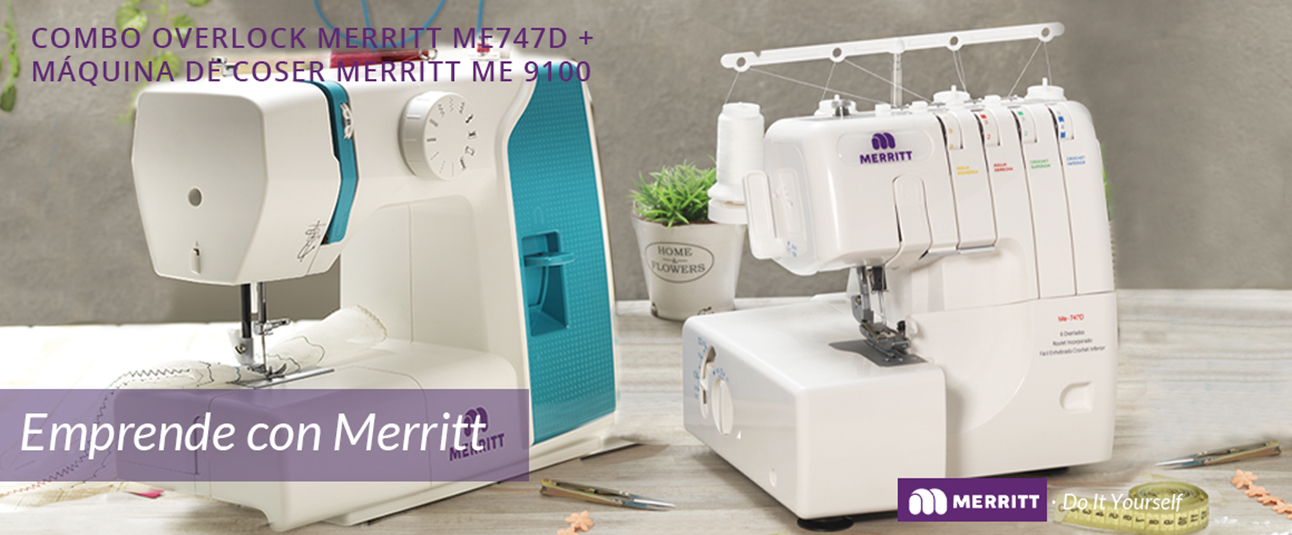 Máquina de coser Merritt 3B Full Desde Seda, Jeans y Cuero. 4x4     
