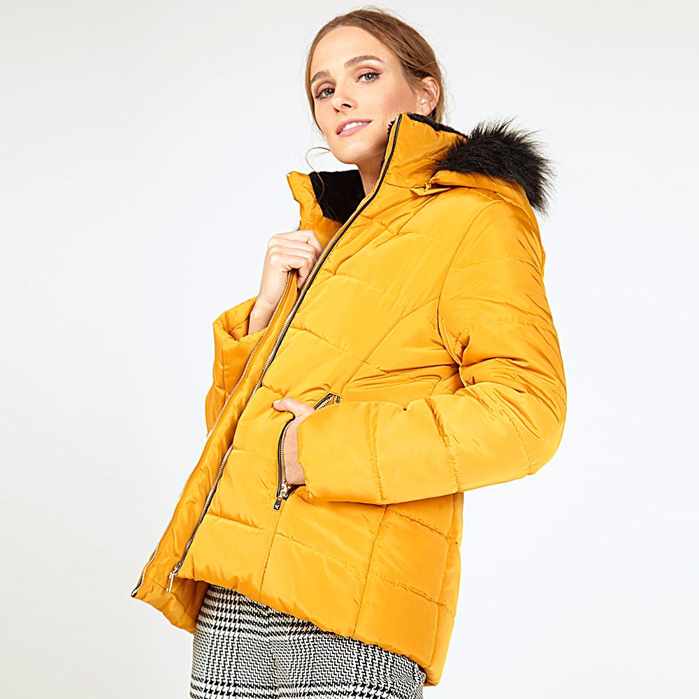 Parka color mostaza mujer Outlet