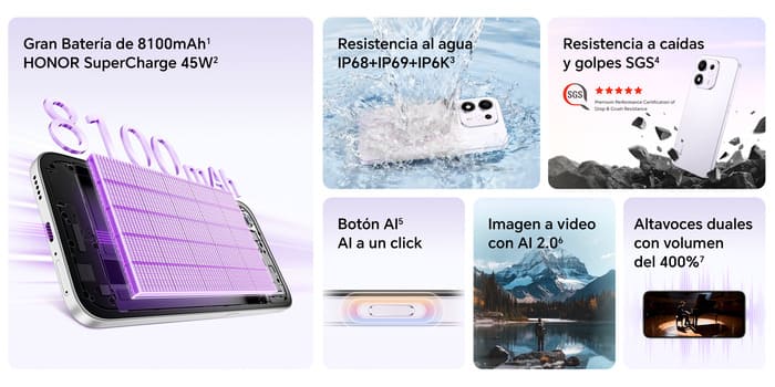 HONOR 600 SMART 6+256GB MORADO HONOR