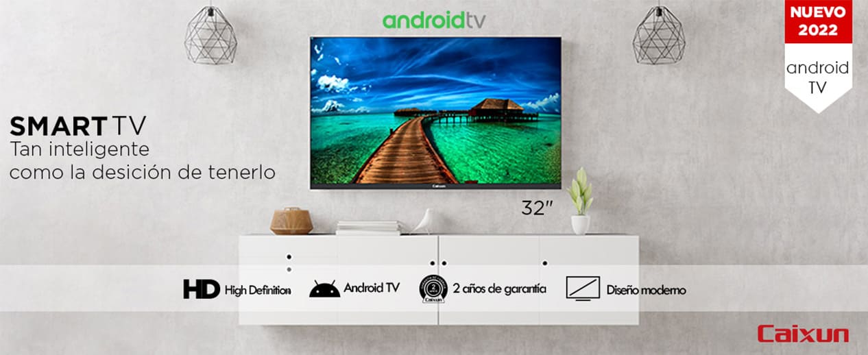 Caixun TV 32 Pulgadas, Televisor LED HD con 3 HDMI y 2 USB,Triple