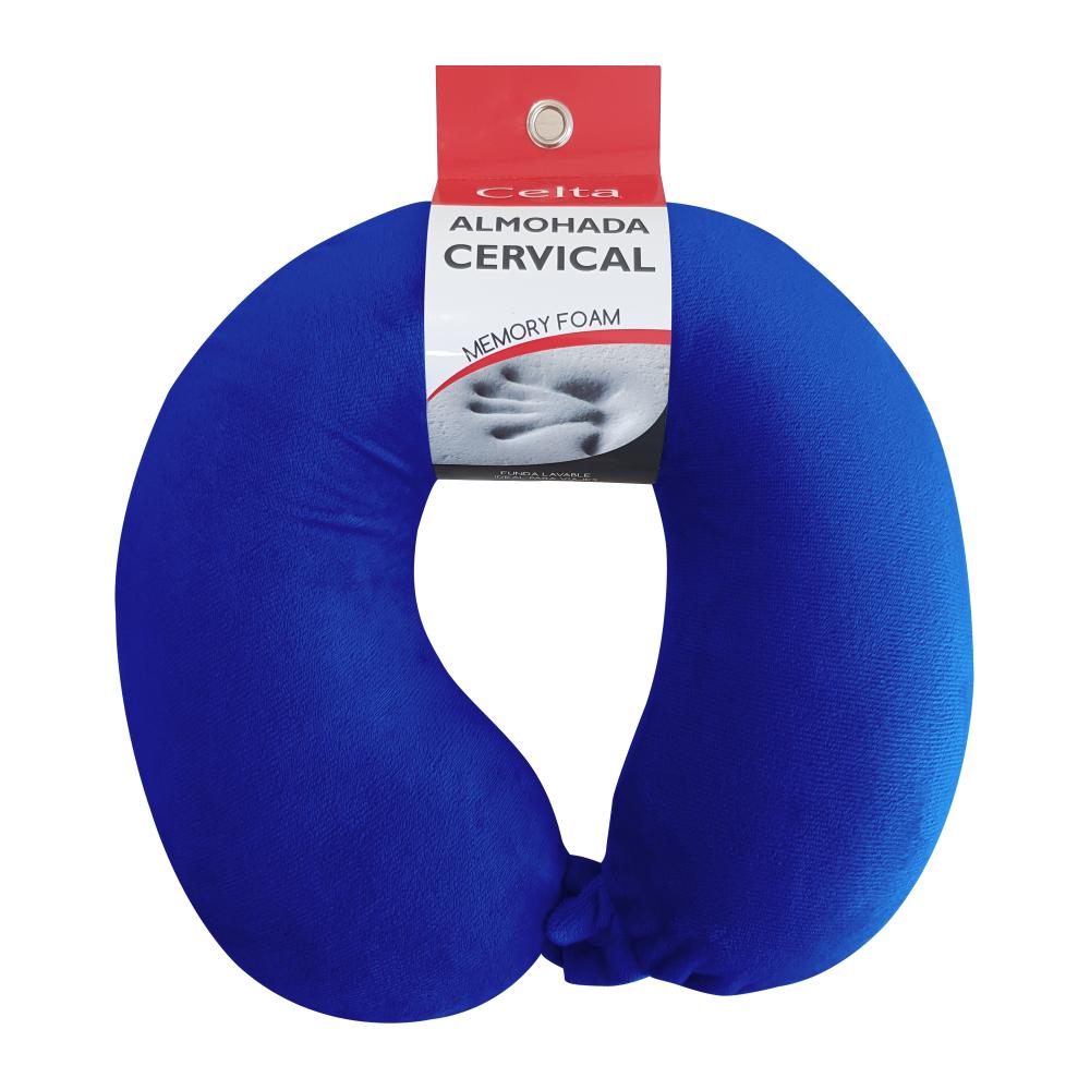 Almohada Cervical Celta Viaje Azul 30x30 Cm en Oferta Hites