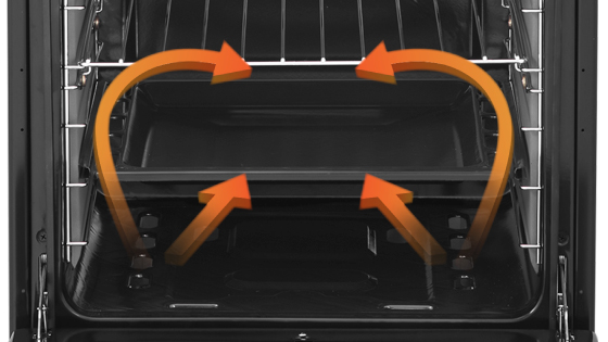 Cocina F 2808 Quemadores laterales móviles en horno