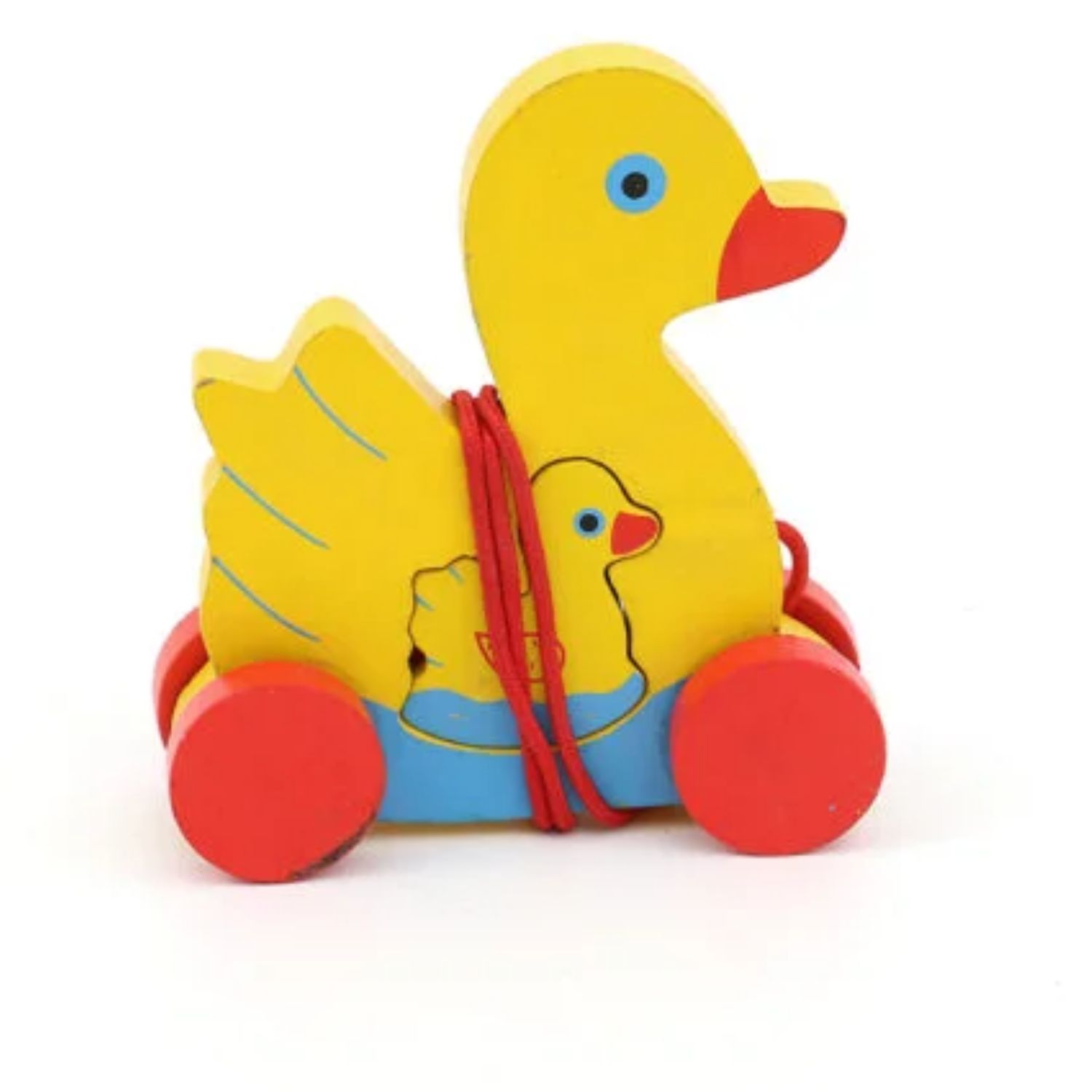 Juguete De Madera De Arrastre En Forma De Pato 8x6 Cm
