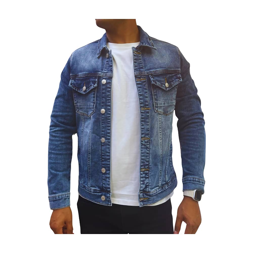 Chaqueta Denim Mezclilla Hombre Desgastada