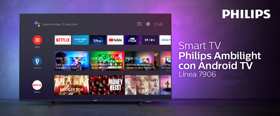 Smart TV Philips Ambilight 7906 con Android TV en hites.com 