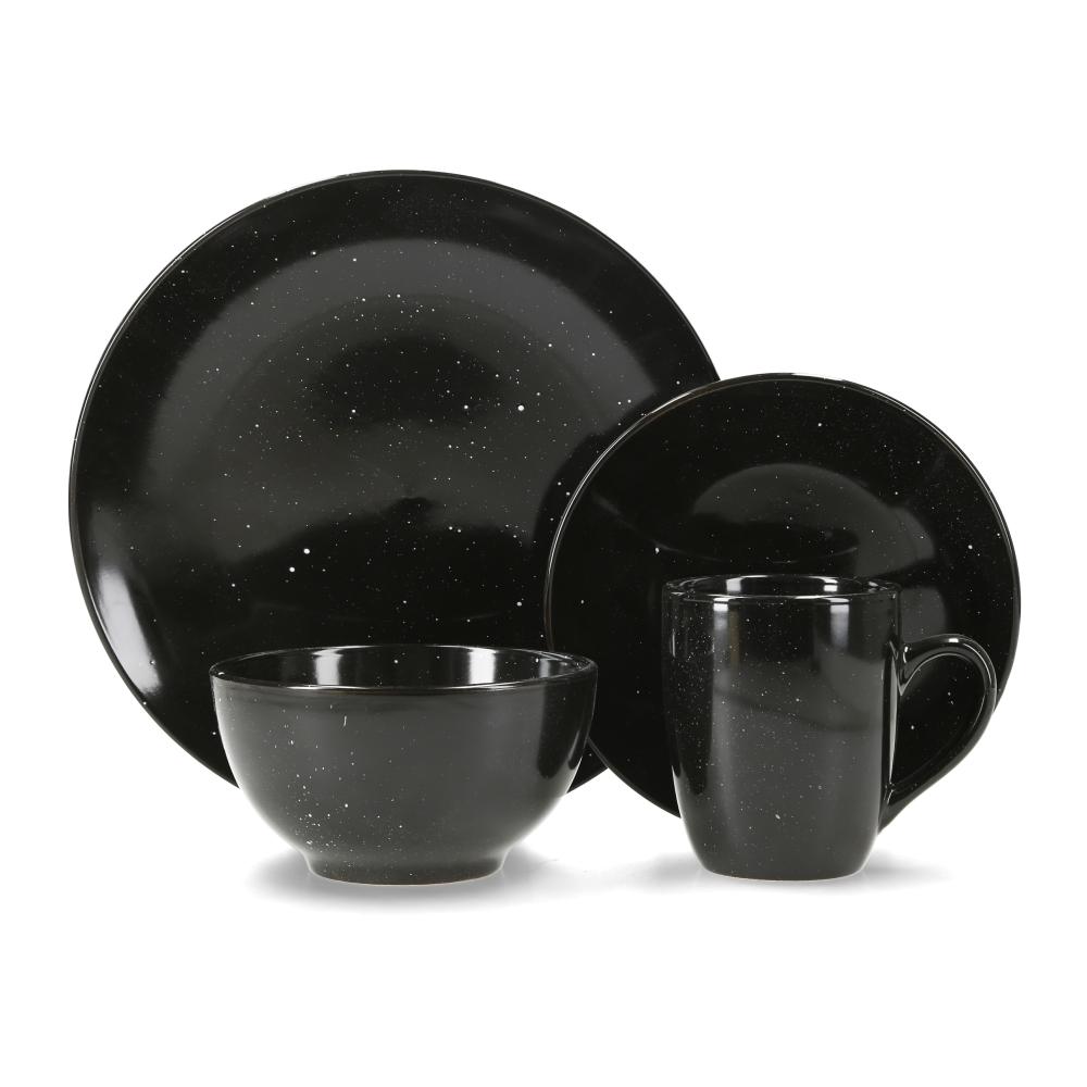 Juego De Vajilla Azhome Blackmate 24 Piezas en Oferta compra en Hites