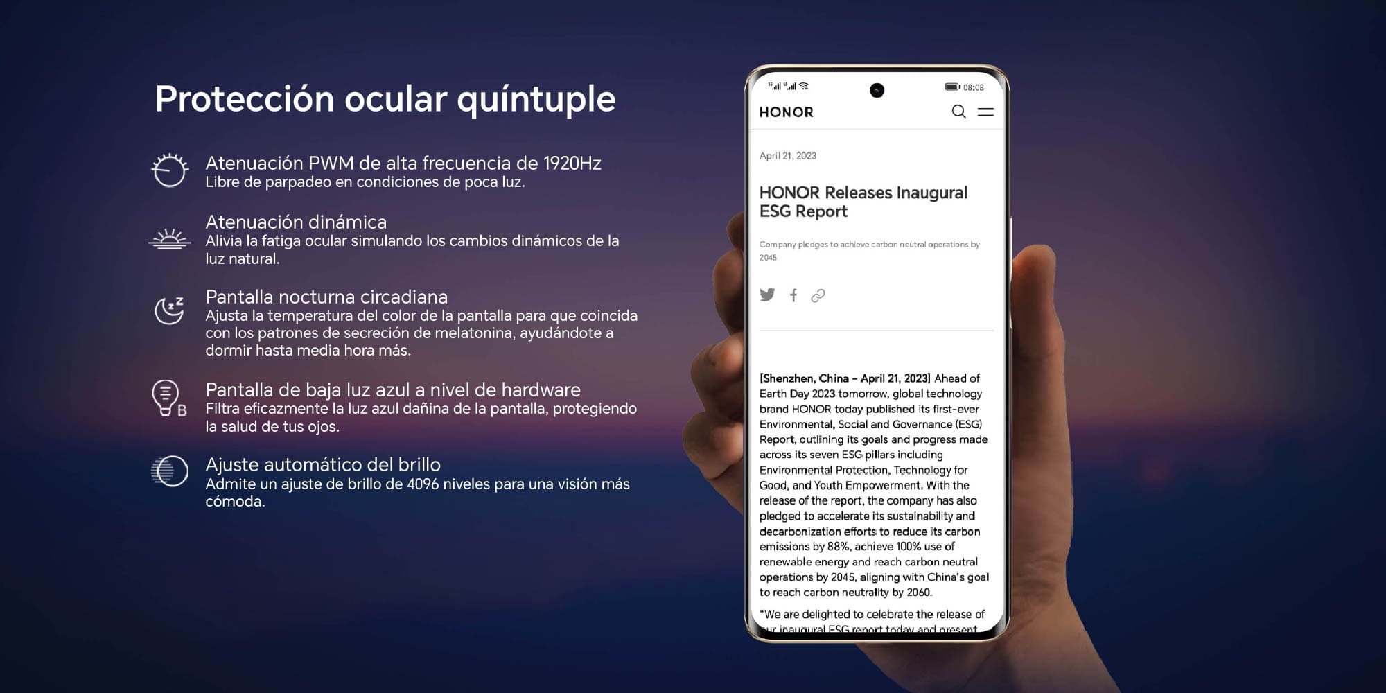 Protección ocular quíntuple