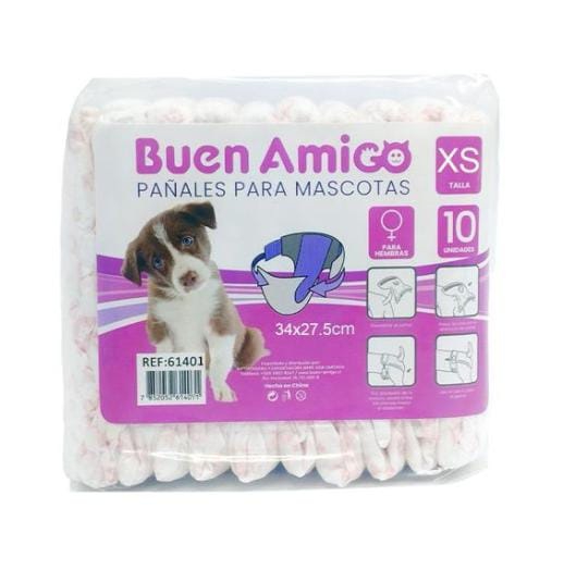 10 Pañales Para Perro Hembra Xs