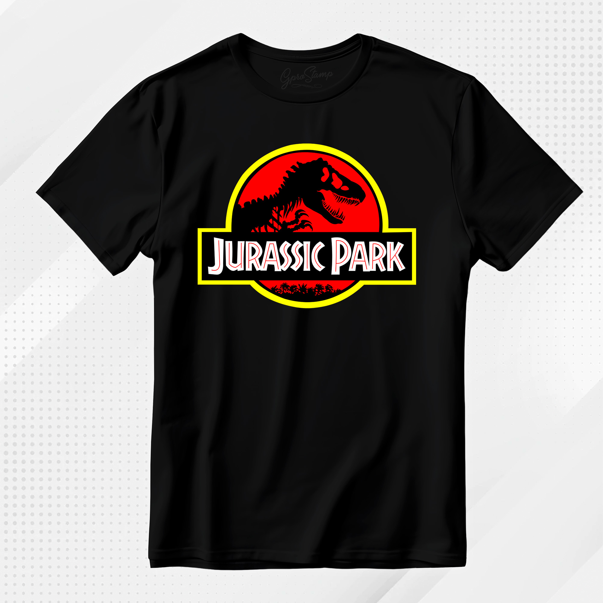 Jurassic Park Camiseta Negra Con Logotipo Camiseta Para Para Hombre
