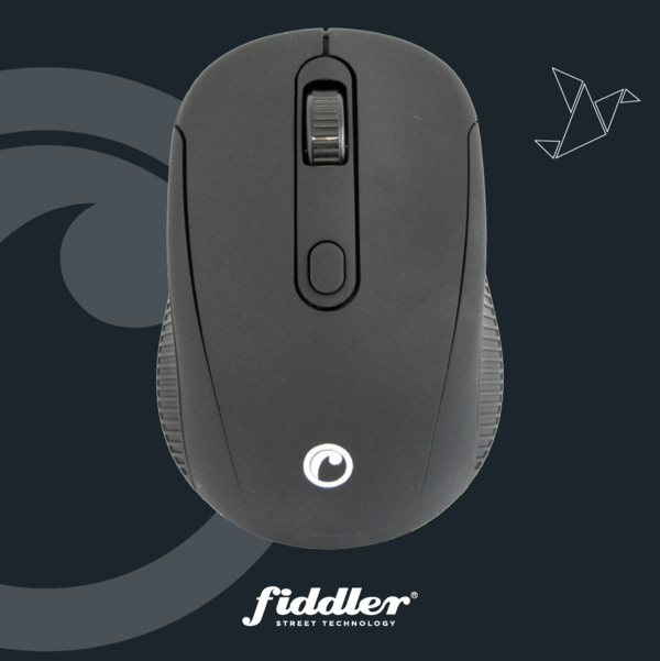 Mouse Óptico Inalámbrico Fiddler Negro FD-223